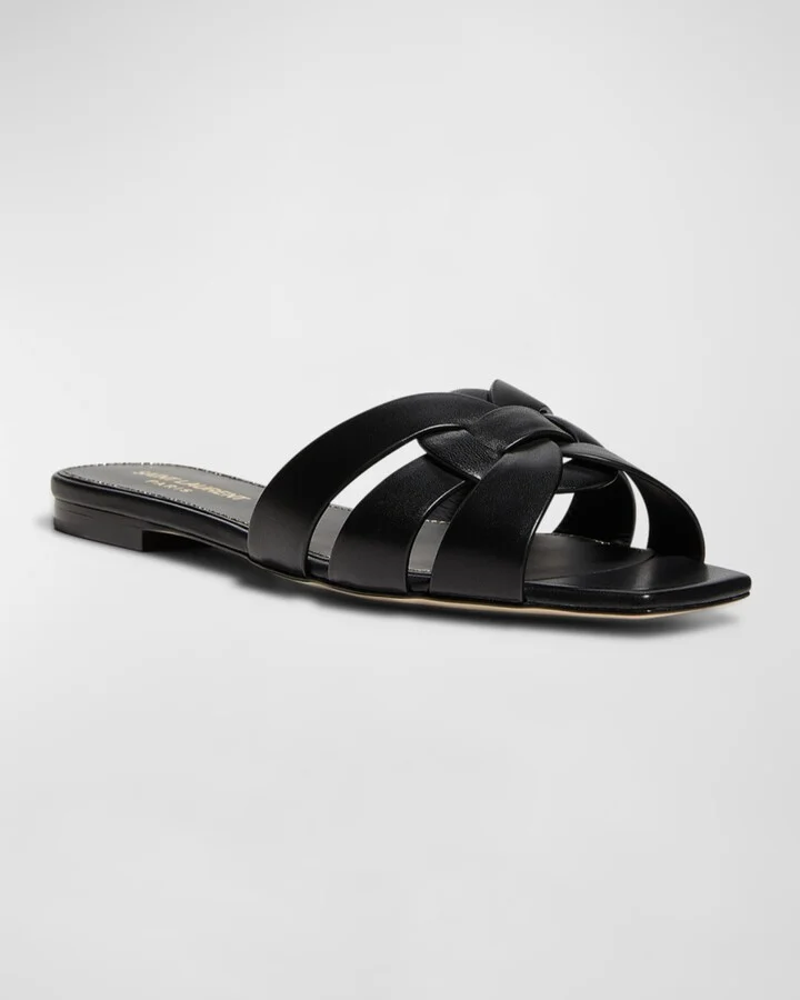 Woven Leather Sandal Slide - Image 10