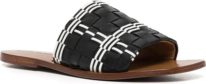 Woven Leather Slides - Image 2