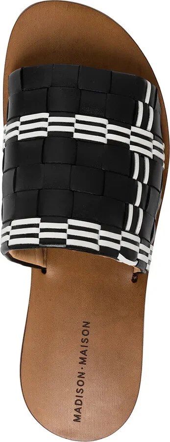 Woven Leather Slides - Image 4