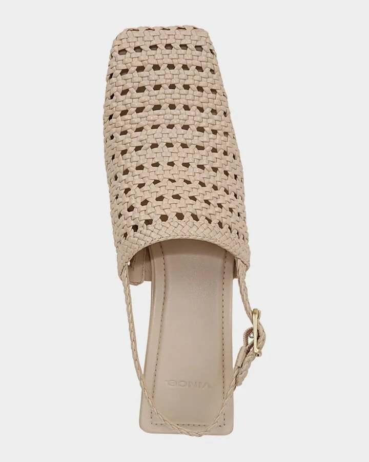 Woven Leather Slingback Pumps - Image 3