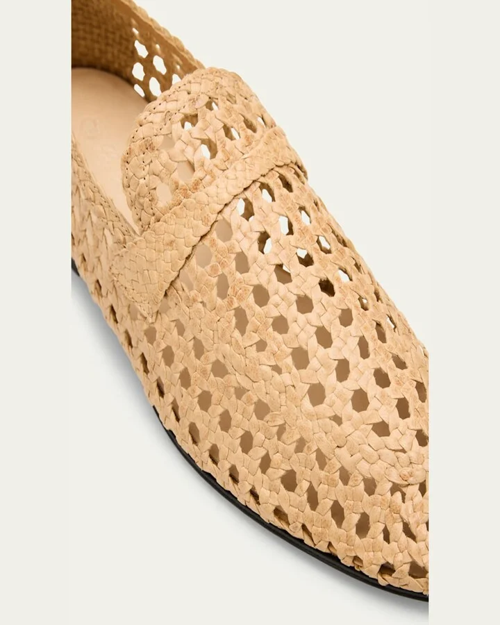 Woven Leather Slip-On Loafers - Image 3