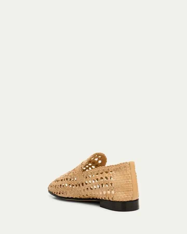 Woven Leather Slip-On Loafers - Image 4