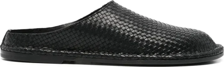 Woven-Leather Slippers