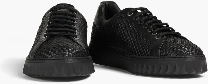 Woven leather sneakers - Image 2