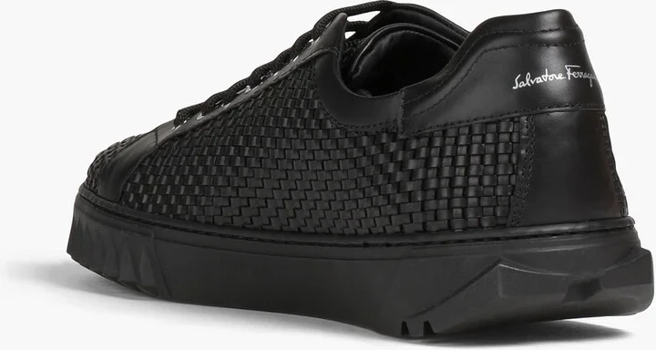 Woven leather sneakers - Image 3