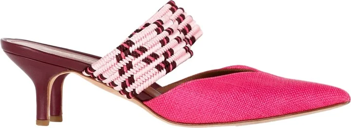 Woven Maisie Sandals in Pink Raffia