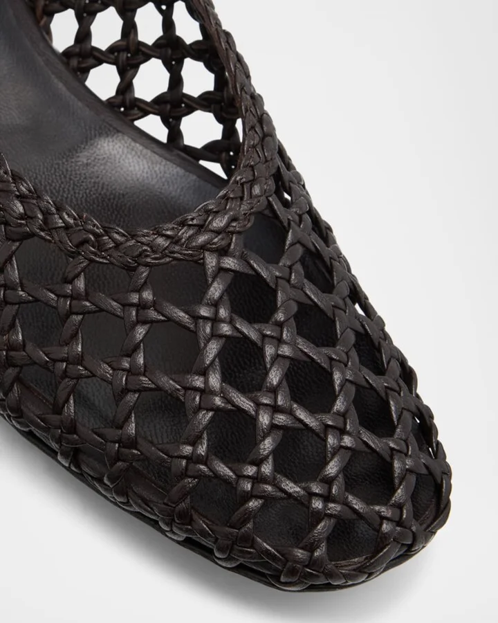 Woven Mary Jane Ballerina Flats - Image 2