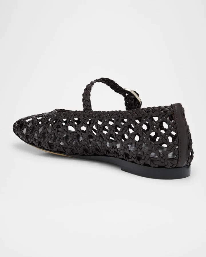 Woven Mary Jane Ballerina Flats - Image 3