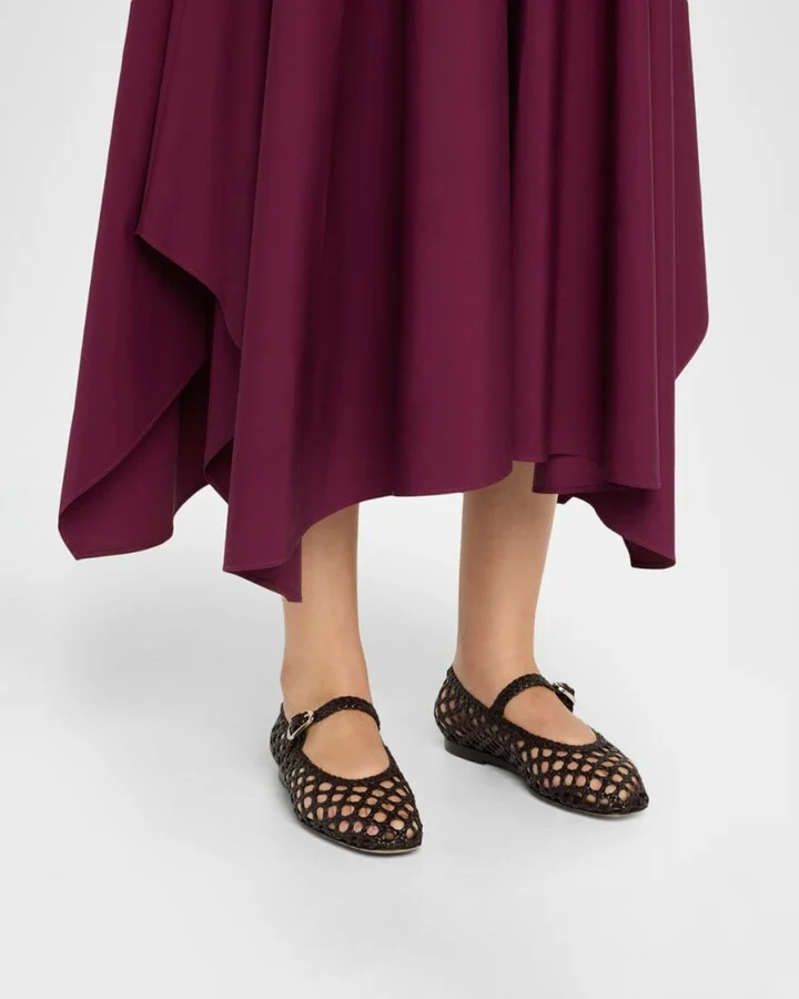Woven Mary Jane Ballerina Flats - Image 4