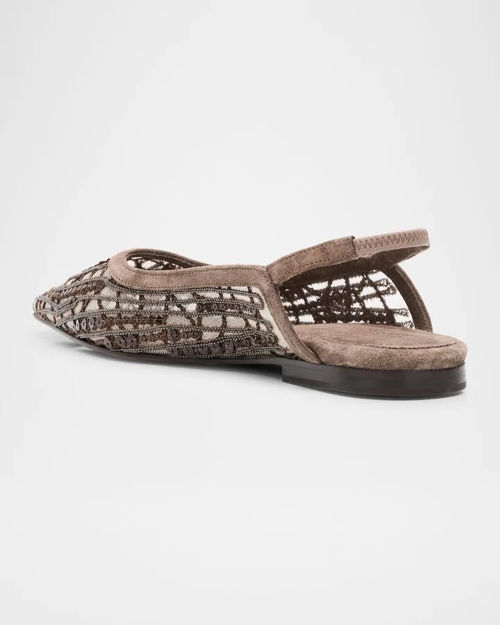 Woven Monili Slingback Flats - Image 3