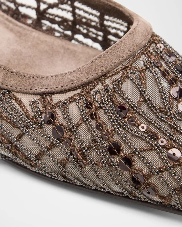 Woven Monili Slingback Flats - Image 4