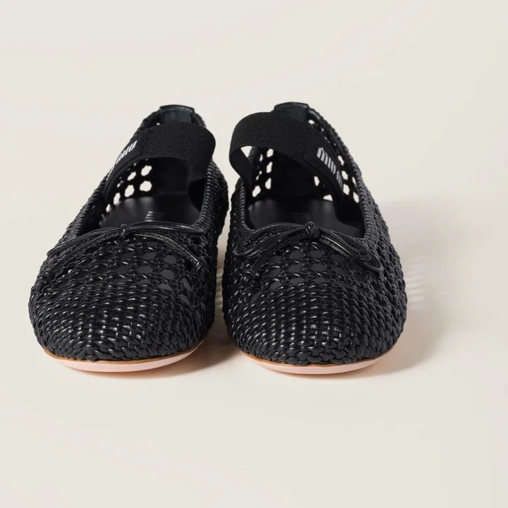 Woven nappa leather ballerinas - Image 4