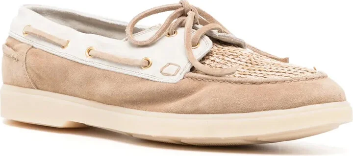 Woven-Panel Boat Shoes - Image 2