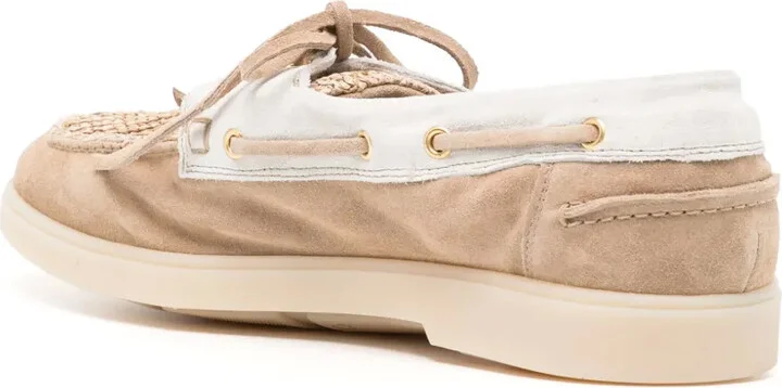 Woven-Panel Boat Shoes - Image 3