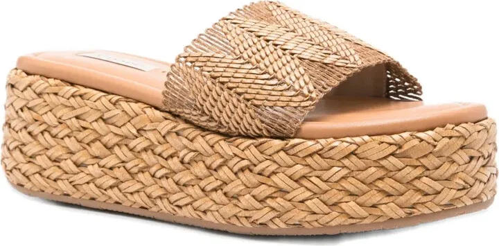 Woven Platform Heeled Mules - Image 2