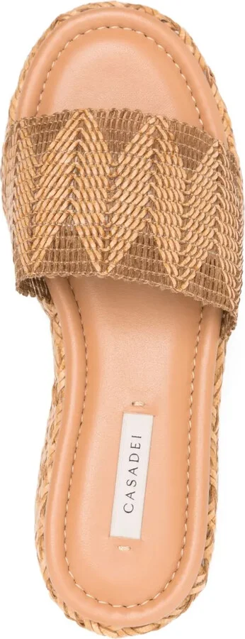 Woven Platform Heeled Mules - Image 4