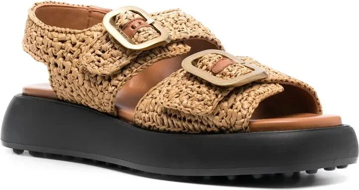 Woven Raffia 45mm Sandals - Image 2