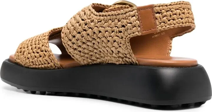 Woven Raffia 45mm Sandals - Image 3