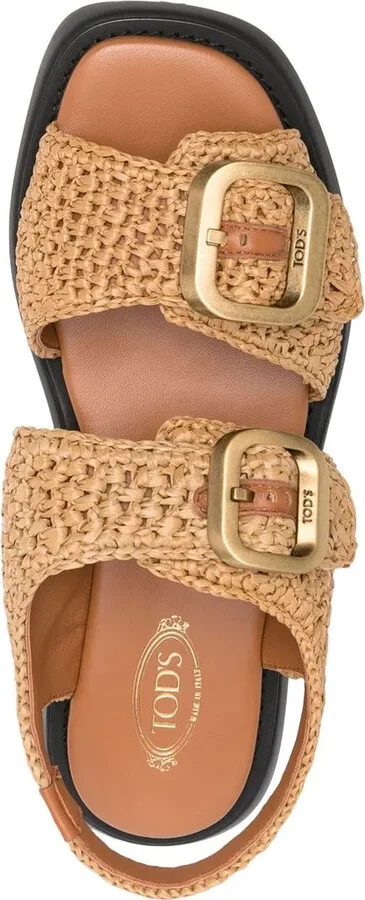 Woven Raffia 45mm Sandals - Image 4