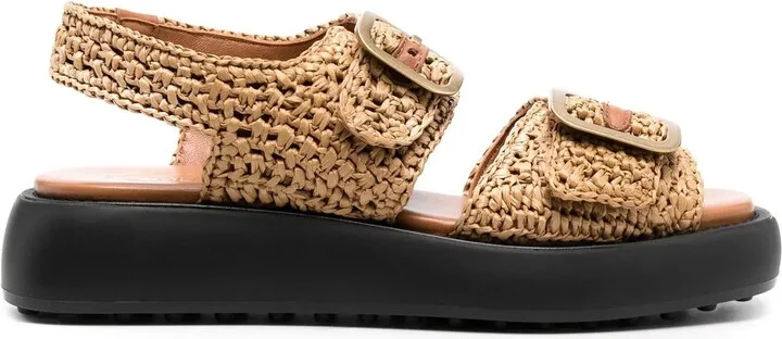 Woven Raffia 45mm Sandals
