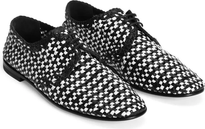 woven raffia Derby shoes - Image 2