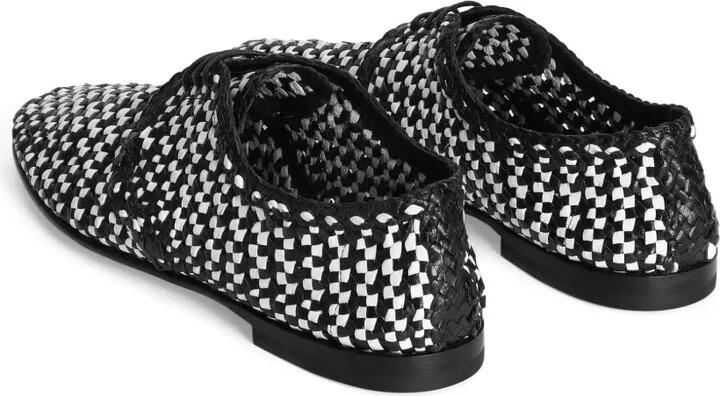 woven raffia Derby shoes - Image 3
