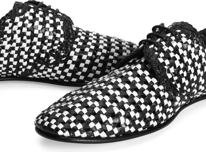 woven raffia Derby shoes - Image 4
