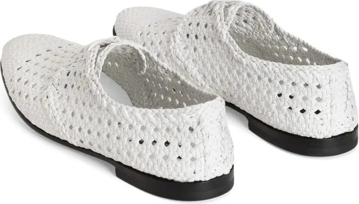 woven raffia Derby shoes - Image 3