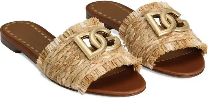 Woven-Raffia Flat Sandals - Image 2