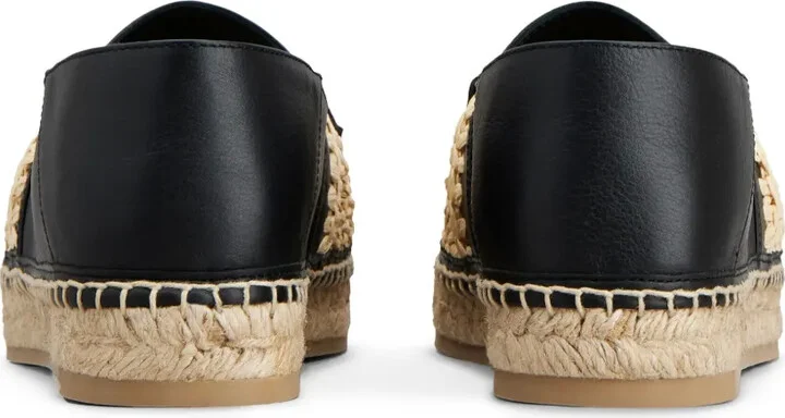 Woven-Raffia Leather Espadrilles - Image 3