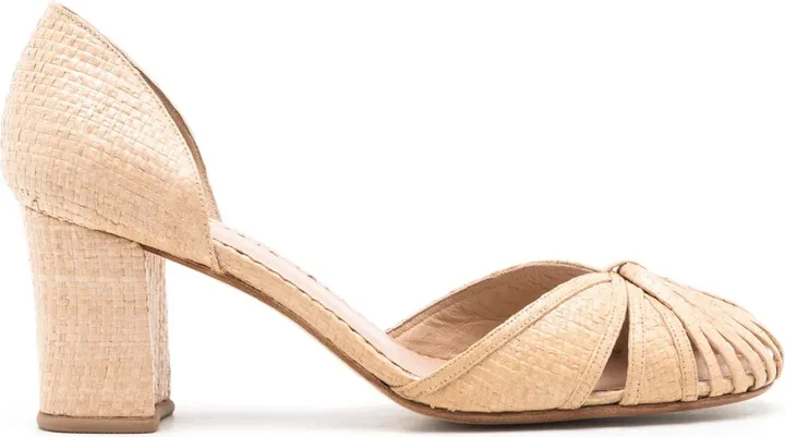 Woven-Raffia Pumps