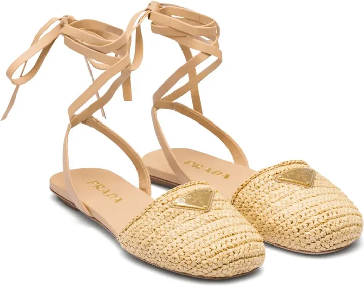 Woven Raffia Sandals - Image 2