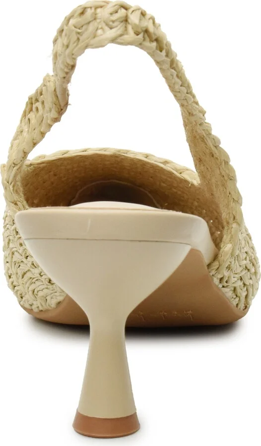 Woven Raffia Slingback Pump - Image 4