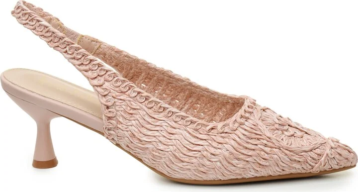 Woven Raffia Slingback Pump - Image 10