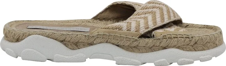 Woven-Rope Espadrille Slides in Beige Jute