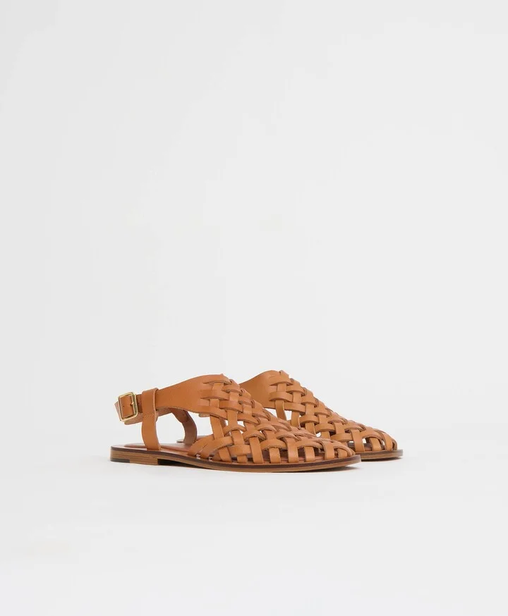 Woven Sandal - Cammello