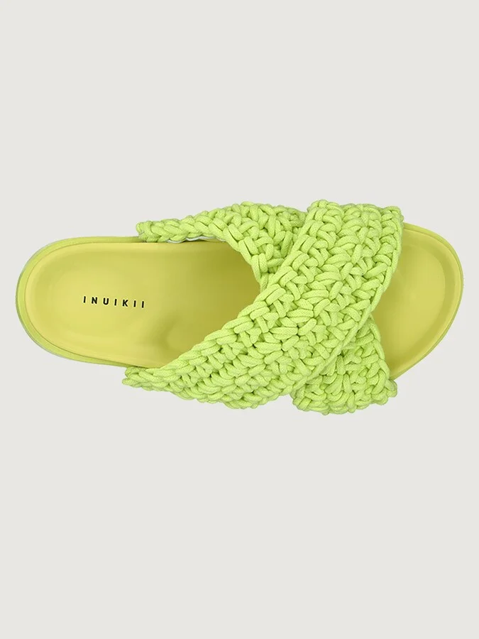 Woven Slide - Lime - Image 2