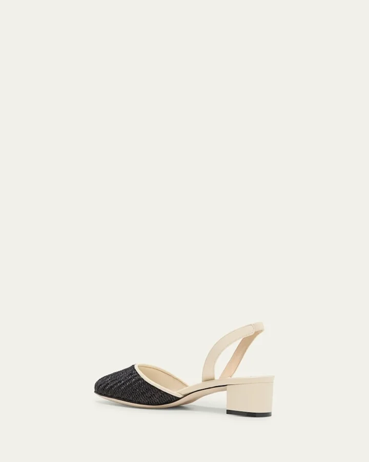 Woven Slingback Ballerina Pumps - Image 4
