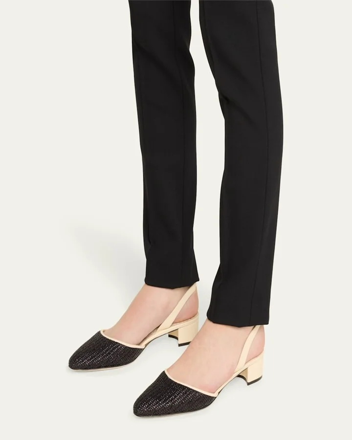 Woven Slingback Ballerina Pumps - Image 5