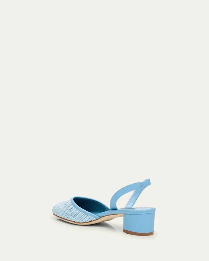 Woven Slingback Ballerina Pumps - Image 6