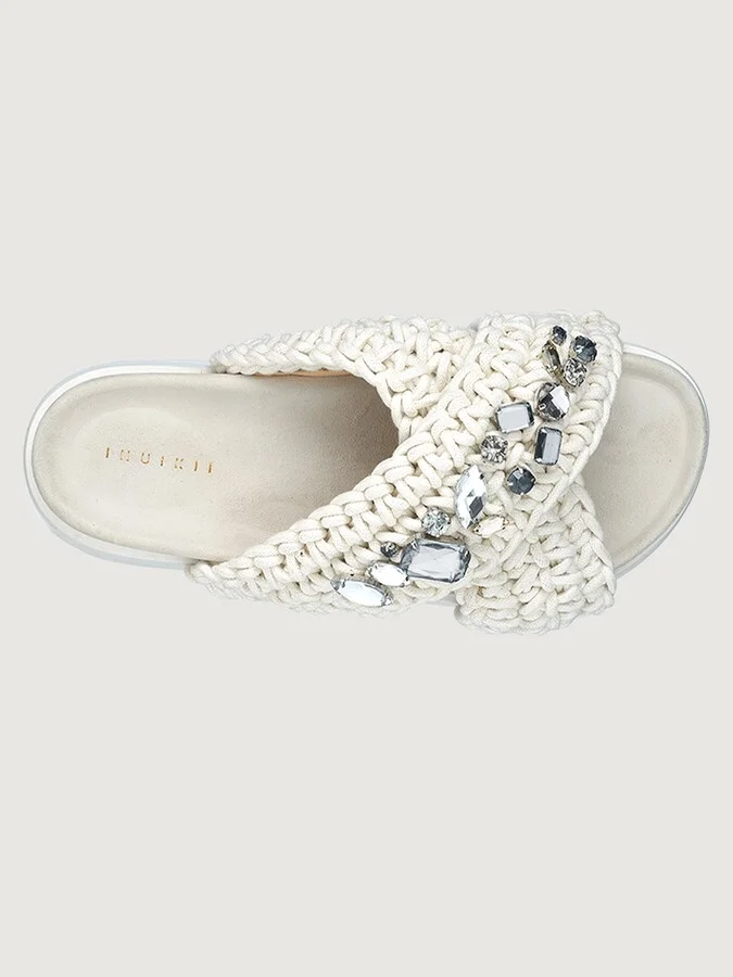 Woven Stones Slide - True White - Image 2