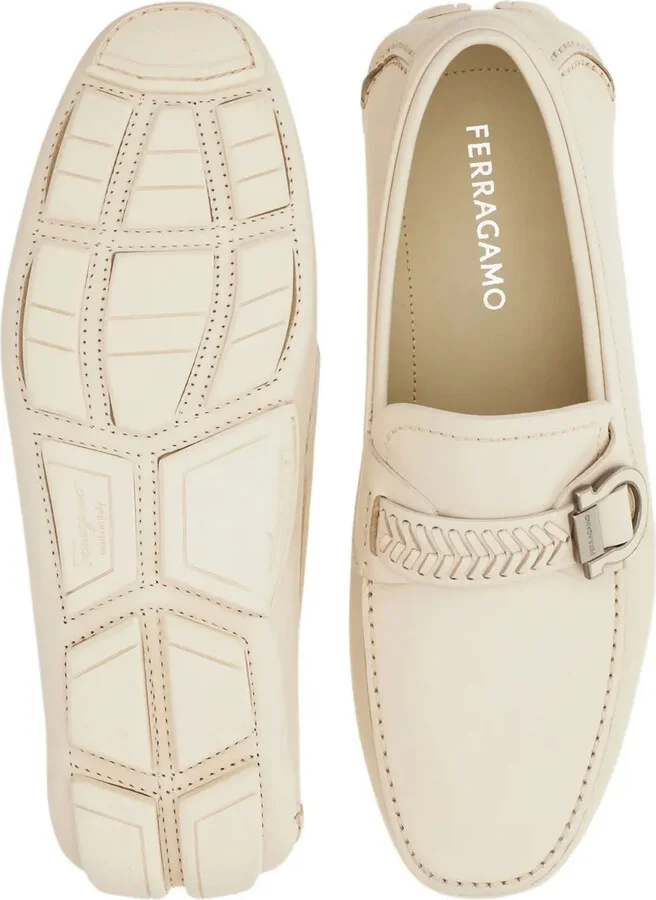 Woven-Strap Gancini-Ornament Loafers - Image 3