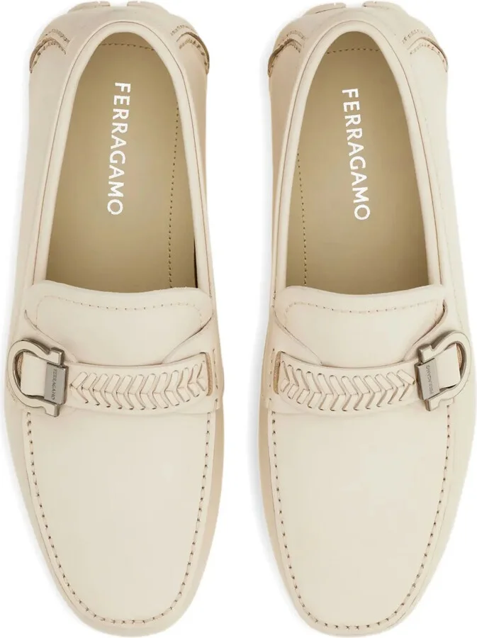 Woven-Strap Gancini-Ornament Loafers - Image 4