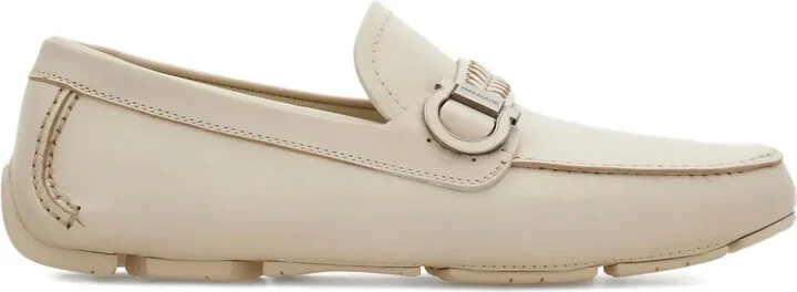 Woven-Strap Gancini-Ornament Loafers