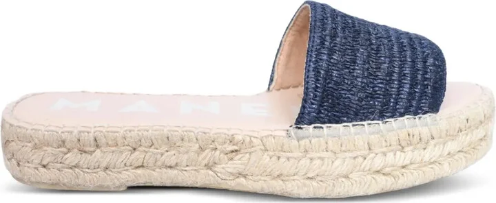 Woven-Strap Slide Sandals