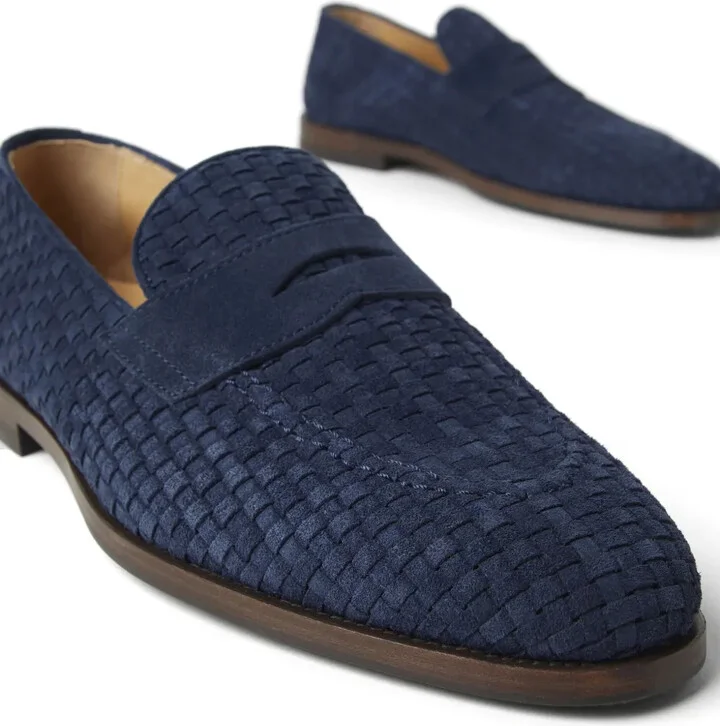 Woven Suede Loafers - Image 4