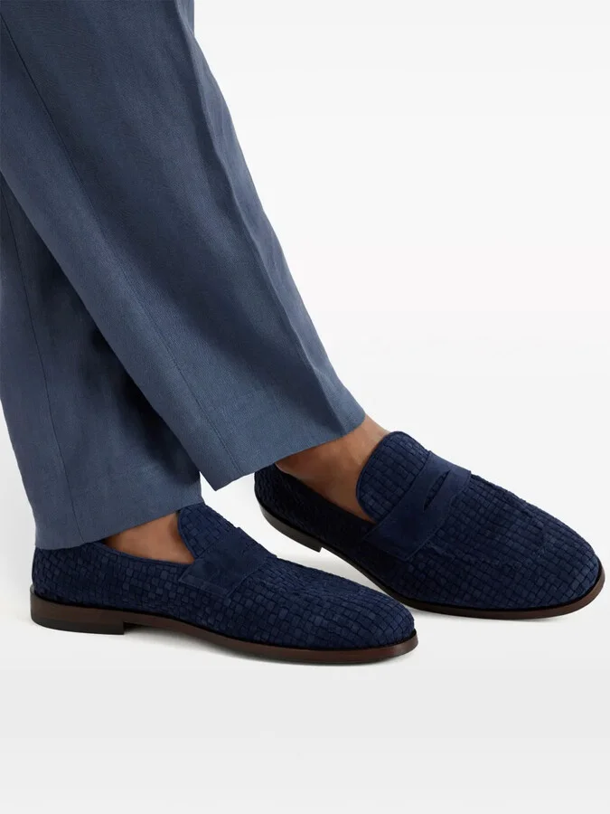 Woven Suede Loafers - Image 5
