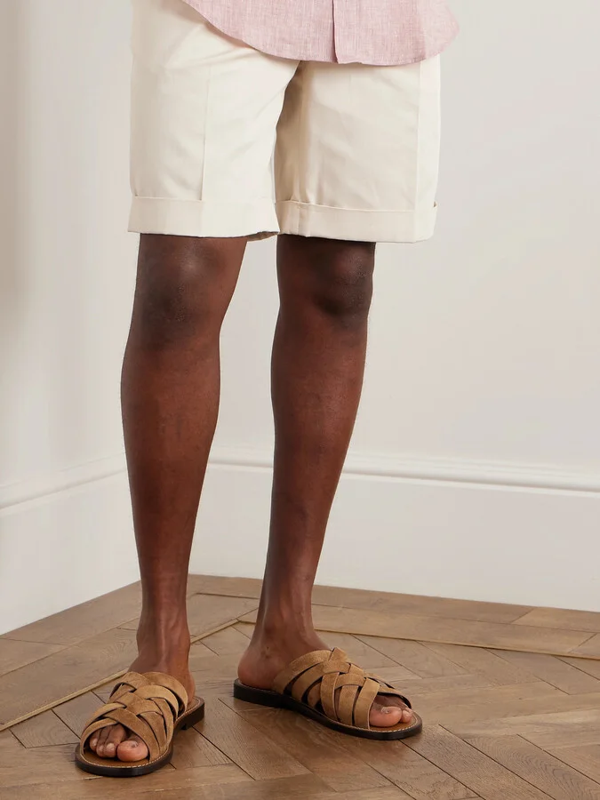 Woven Suede Sandals - Image 2