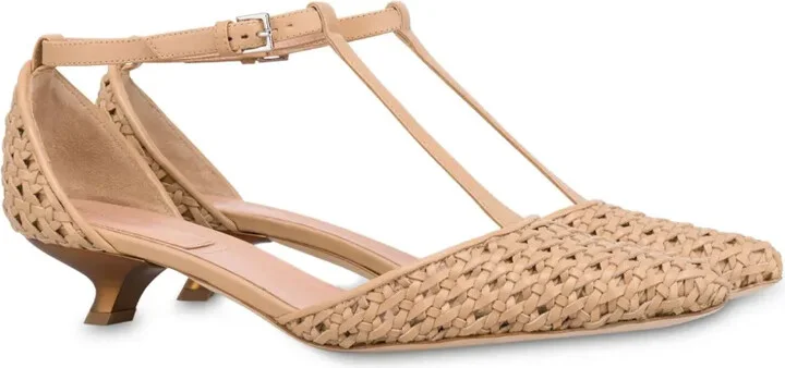 woven T-bar pumps - Image 2