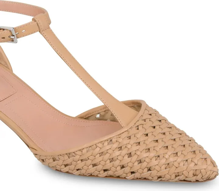 woven T-bar pumps - Image 5